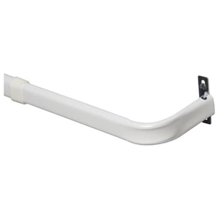 Kenney Mfg Kenney Mfg Co KN512 48-86 White Single Curt Rod 208696